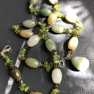 Jade and peridot necklace